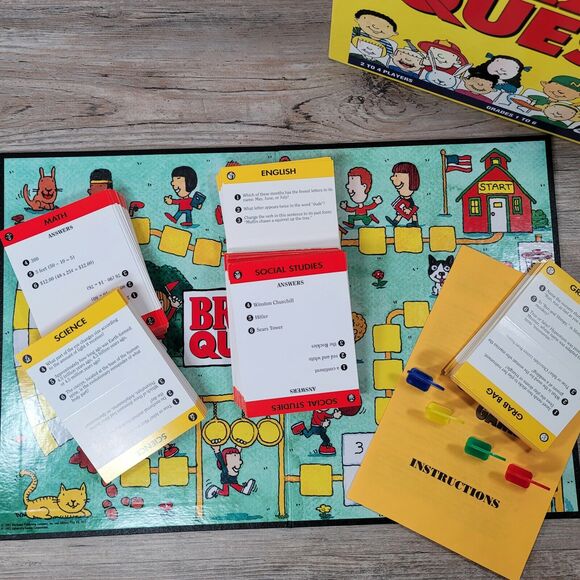 Brain Quest Game Grades 1-6 + Ask Me Trivia Math Science Reading Social Studies - Picture 4 of 8